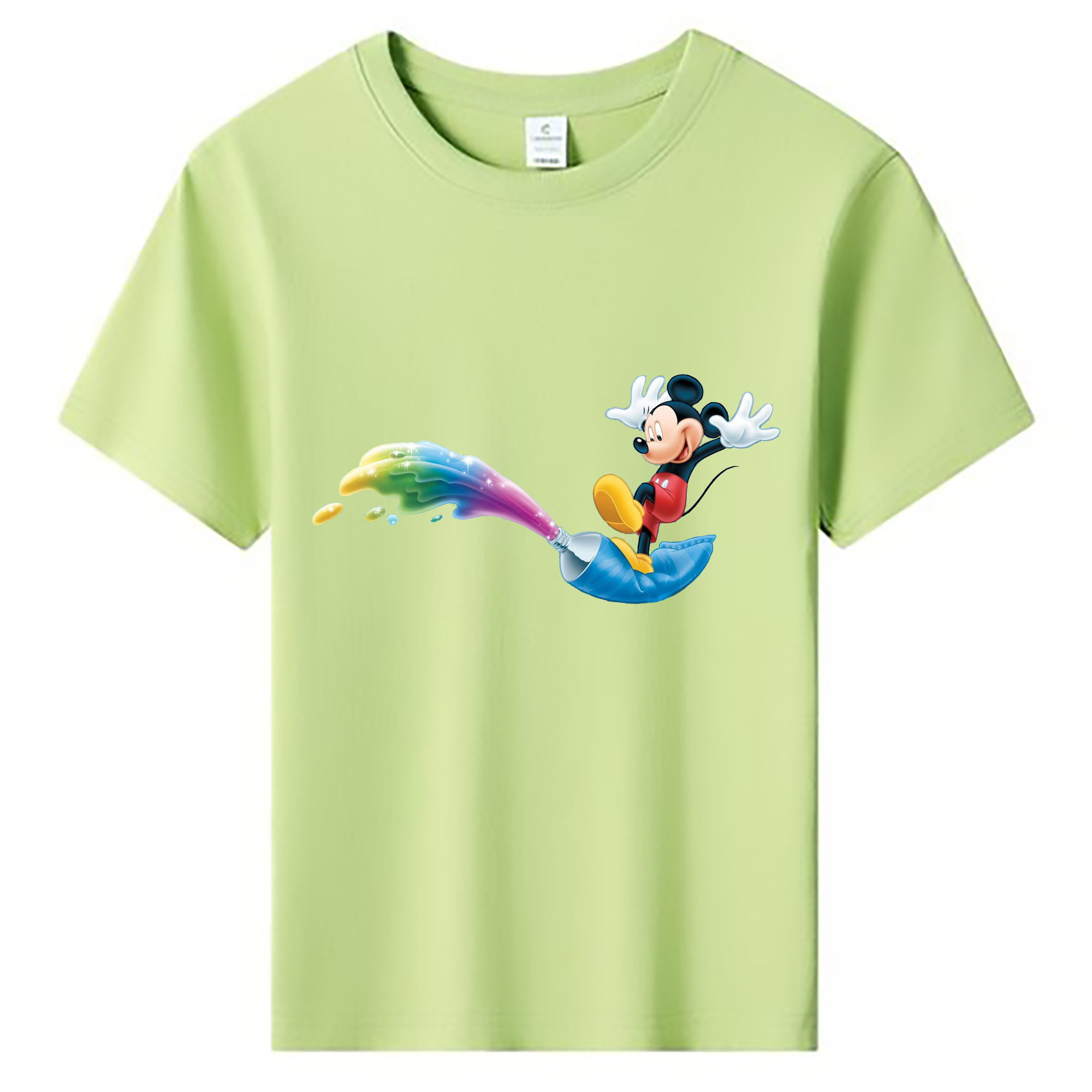 ミッキーマウス Mickey Mouse 綿100％キッズTシャツ（フロントプリント）